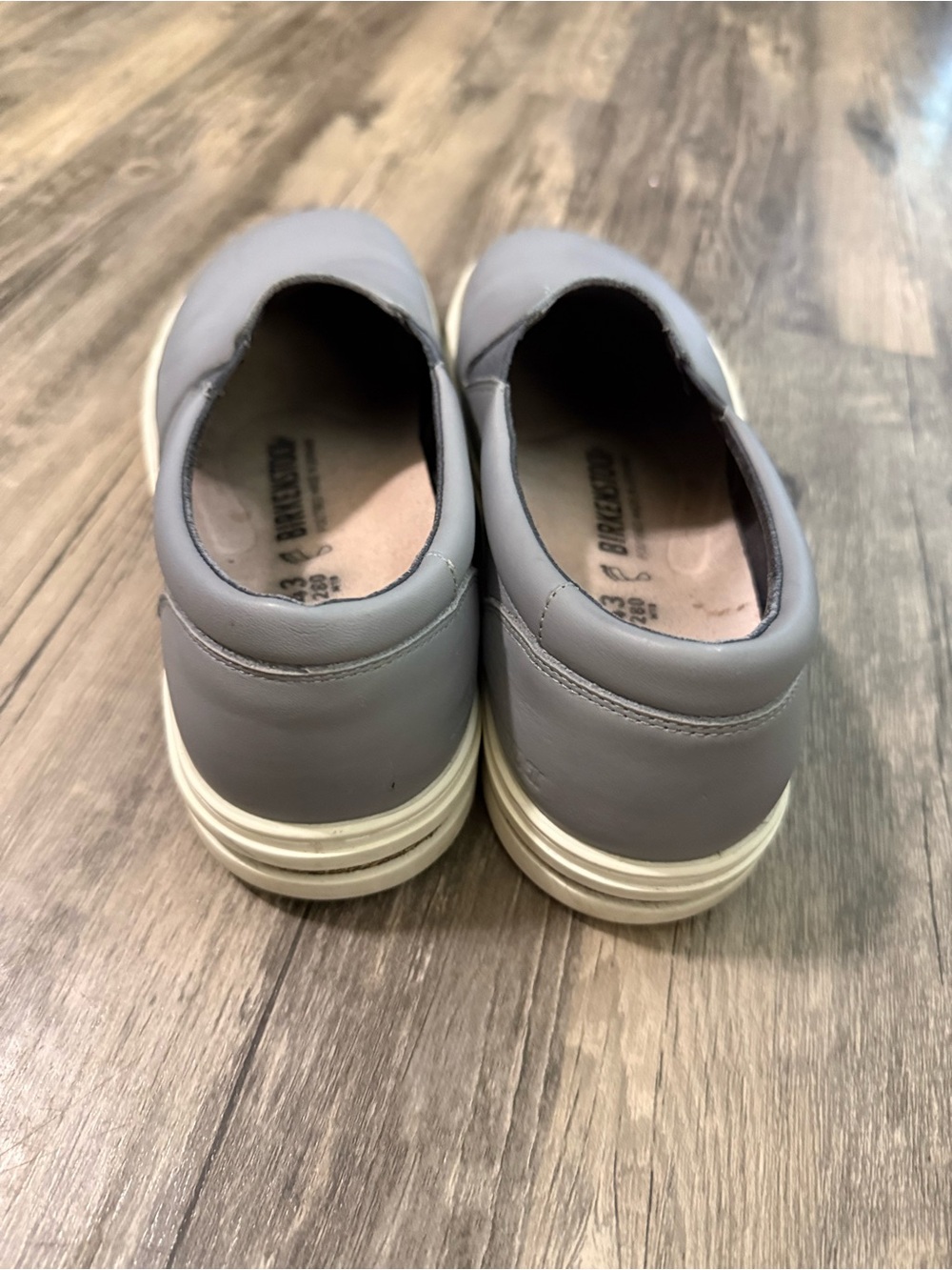 Birkenstock Men’s Oswego Gray Natural Leather Regular Width Size 43 (9.5-10) - Picture 4 of 6